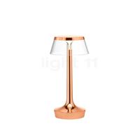 Flos Bon Jour Unplugged Lampe rechargeable LED corps cuivre/couronner transparent , fin de série Ce luminaire comporte des modules à LED prémontés de classes énergétiques A A++, A+, A