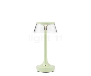 Flos Bon Jour Unplugged Lampe rechargeable LED corps vert clair/couronne transparent - température de couleur ajustable lichtkleur instelbaar Ce luminaire comporte des modules à LED prémontés de class