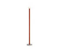 FLOS Lampadaire Bellhop LED H 178 x Ø 26 cm Aluminium, verre et béton Rouge brique/blanc