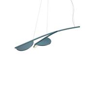FLOS lampe suspension ALMENDRA S2 ORGANIC Y SHORT (Bay blue metallized - Aluminium)