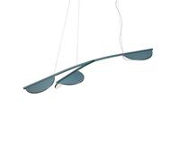 FLOS lampe à suspension ALMENDRA S3 ORGANIC Y SHORT (Bay blue metallized - Aluminium)