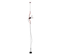 FLOS lampe à suspension PARENTESI (Rouge - acier / Élastomère)