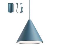 FLOS lampe à suspension STRING LIGHT CÔNE 22 mètres avec FLOOR SWITCH BLEU