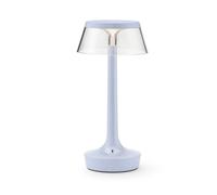 FLOS Lampe Bon Jour Unplugged rechargeable LED Couleur réglable Bleu clair, couronne transparente