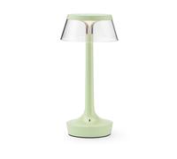 FLOS Lampe Bon Jour Unplugged rechargeable – vert clair, couronne transparente, température réglable