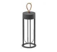 FLOS lampe de table IN VITRO UNPLUGGED (2700K, anthracite - aluminium et verre)
