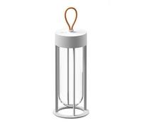 FLOS lampe de table IN VITRO UNPLUGGED (3000K, blanc - aluminium et verre)