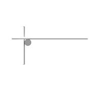 FLOS lampe murale applique COORDINATES WALL 2 (Argent moon - Aluminium Extrudé)