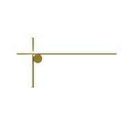 FLOS lampe murale applique COORDINATES WALL 2 (Champagne - Aluminium Extrudé)