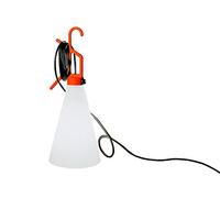 Flos Mayday K. Grcic Lampe multifonction portable avec abat-jour conique, poignée avec interrupteur et câble 4850 mm, 220-250 V, 60 W, 220 x 530 mm, orange [Classe énergétique A+]