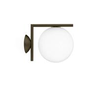 FLOS OUTDOOR lampe murale ou au plafond d'extérieur IC C/W1 (Marron foncé - Verre soufflé et métal)