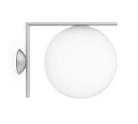 FLOS OUTDOOR lampe murale ou au plafond d'extérieur IC C/W2 (Acier inox - Verre soufflé et métal)