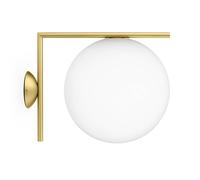 FLOS OUTDOOR lampe murale ou au plafond d'extérieur IC C/W2 (Laiton - Verre soufflé et métal)