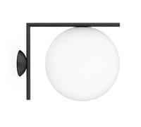 FLOS OUTDOOR lampe murale ou au plafond d'extérieur IC C/W2 (Noir - Verre soufflé et métal)