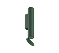 FLOS OUTDOOR lampe murale pour l'extérieur FLAUTA SPIGA H 225 mm (4000K, vert forêt - Aluminium)