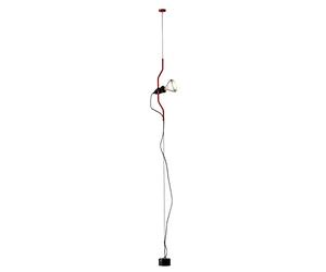Flos Parentesi Lampe suspendue à intensité variable avec éclairage direct et design de A. Castiglioni et P. Manzù, lampe d'intérieur avec câble de 4000 mm, 220-250 V, 150 W, couleur rouge