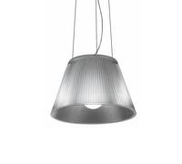 Flos Plafonnier Romeo Moon Suspension 1 en verre borosilicate pressé et polycarbonate - Couleur : gris - 150 W - Longueur du câble : 400 cm - Diamètre : 34 cm - F6105000