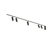 Flos Zero Track Find Me 1, 5 spots, 3m rail, alimentation électrique en bout, noir