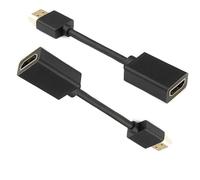 Flosfjylo Lot de 2 câbles d'extension HDMI, adaptateur HDMI, HDMI mâle vers femelle, câble adaptateur HDMI vers HDMI compatible avec Fire/Roku, TV Stick, Blu-Ray, PS3/PS4