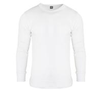 FLOSO Sous-maillot thermique / T-shirt homme, manches longues THERM22 (Tour de poitrine : 81-86 cm (Small)) (Blanc)