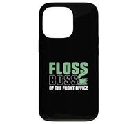 Floss Boss of The Front Office Réceptionnistes dentaires drôles Coque pour iPhone 13 Pro