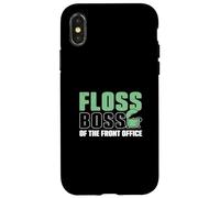 Floss Boss of The Front Office Réceptionnistes dentaires drôles Coque pour iPhone X/XS