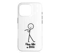Floss Like A Boss Stick Figure Stickman Doodle imprimée drôle Coque pour iPhone 16 Pro