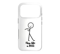 Floss Like A Boss Stick Figure Stickman Doodle imprimée drôle Coque pour iPhone 17 Pro