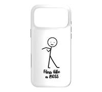 Floss Like A Boss Stick Figure Stickman Doodle imprimée drôle Coque pour iPhone 17 Pro Max