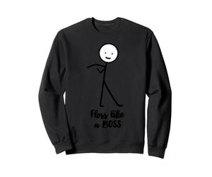 Floss Like A Boss Stick Figure Stickman Doodle imprimée drôle Sweatshirt