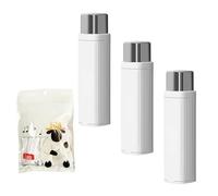 Floss Pick Box with Automatic Ejector, Women & Men, Refillable Floss Pick Dispenser, Travel Size Toiletries for Office, Home, Travel (White)