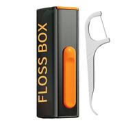 Floss Pick Holder Travel - Automatischer Spender Mit 10 Picks, Tragbare Aufbewahrungsbox Hygiene Halter, Kompakter Floss Pick Dispenser Design | Für Unterwegs Reise Mundpflege Tasche