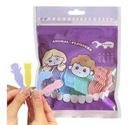 Floss Picks - 40 Piece Animal Shape dentall Picks, Kids orral Care Cleaning Sticks, disposablee Tooth Flossing Tools, Fun Hygiene Accessories for Daily Use | Home, School, Post Meal Cleaning Routine