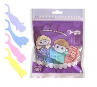 Floss Picks - PP Material, 40 Piece Animal Shaped Cleaner Toothpicks, Flossers For Kids | Gentle Teeth Care Sticks, Food Removal Tool For Boys Girls Family Travel, Home, Office, School, Post Me