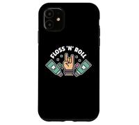 Floss Rock and Roll Dentiste Dentaire Bureau Humour Musique Coque pour iPhone 11