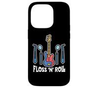 Floss Rock and Roll Dentiste Dentaire Bureau Humour Musique Coque pour iPhone 14 Pro