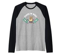 Floss Rock and Roll Dentiste Dentaire Bureau Humour Musique Manche Raglan