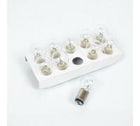 Flosser Boite de 10 ampoule blanche BA15d 12V 21W ergots face à face compatible avec moto auto