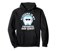 Flossing Side Quest Floss Dentiste Dentaire Pixel Art Gamer Sweat à Capuche