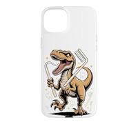 Flossoraptor Dental Assistant Dinosaur Tooth Pun Coque pour iPhone 15 Plus