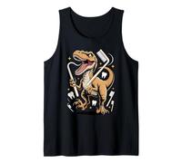 Flossoraptor Dental Assistant Dinosaur Tooth Pun Débardeur