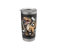 Flossoraptor Dental Assistant Dinosaur Tooth Pun Gobelet isotherme en acier inoxydable double paroi