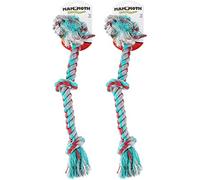 Flossy Chews Corde à mâcher en coton mélangé à 3 nœuds Taille L 63,5 cm