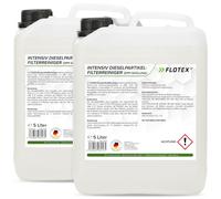 Flotex Nettoyant DPF pour filtre à particules diesel 2 x 5 l | Élimine de manière fiable la suie, les cendres et les résidus de combustion | Nettoyant pour filtre à particules diesel améliore les