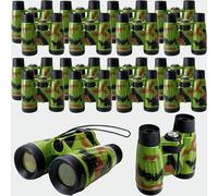 Flotory Lot de 20 paires de jumelles avec cordon tour de cou - Motif camouflage - Pour enfants, explorateurs, camping, chasse, safari, cadeaux de fête