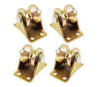 FLOTRUTE 4 Pcs Poulie Simple pour de Levage Mouflage - Rail Roulette Portail Coulissan - Roue Gorge Forme en V de 30mm - Poulies Cable pour Treuil Roue Gorge - pour Cordes Cordes en Acier etc(30mm)