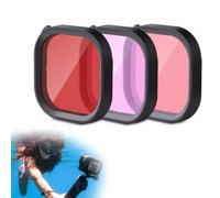 FLOTRUTE Filtre à lentille de plongée sous-Marine 3 en 1 pour plongée sous-Marine Rouge/Rose/Violet en Eau de mer et Eau Douce pour Le boîtier Officiel étanche de GoPro Hero 11 Black