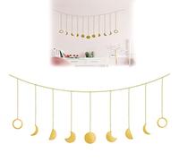 FLOTRUTE Guirlande Phase de Lune, 120cm Décoration Murale Phase de la Lune, Phase de la Lune Deco, Décoration Murale Ramadan pour Chambre Maison Salon, 9 Lunes