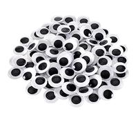 FLOTRUTE Lot de 200 Yeux Mobiles Autocollants Noirs et Blancs, Autocollants en Forme de œil de Croquis Noir Blanc DIY Scrapbooking Artisanat(20mm)