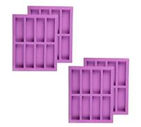 FLOTRUTE Moulle Barre Silicone, 4 pièces Moule Rectabgulaireen Silicone, Moule Gateau Silicone Patisserie Congelateur, Moule Cheesecake Silicone, Moule Lingot Silicone